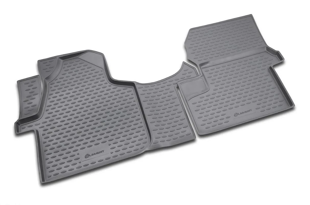 Коврики 3D в салон полиуретан 2 шт для Volkswagen Crafter I Черный Element
