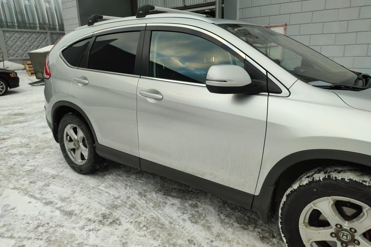 Дефлекторы окон с хром накладками 2D 6 шт для Honda CR-V IV