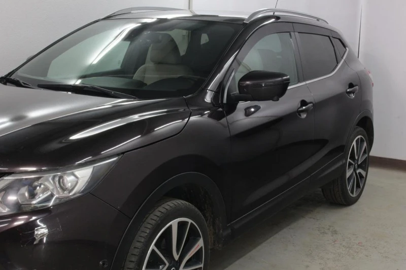 Дефлекторы окон 2D 8 шт. прямой для Nissan Qashqai II Черный Стрелка 11 2D032-8.S11
