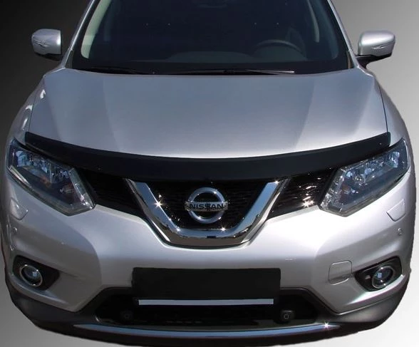 Дефлектор капота темный для Nissan X-Trail II Рестайлинг