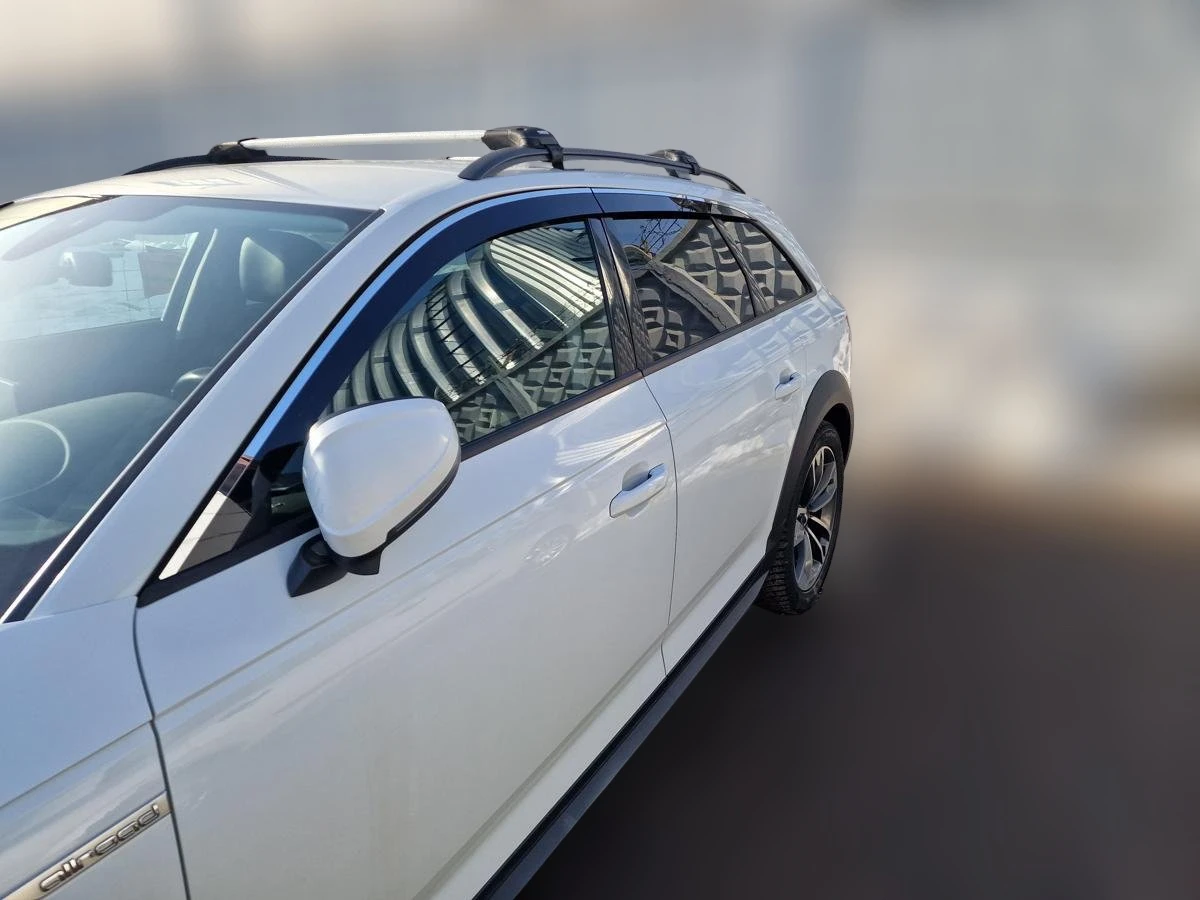 Дефлекторы окон 2D с хром накладками 6 шт. под наклоном для Audi A4 allroad V (B9) Рестайлинг Хром Стрелка 11 2D448-6C.S11