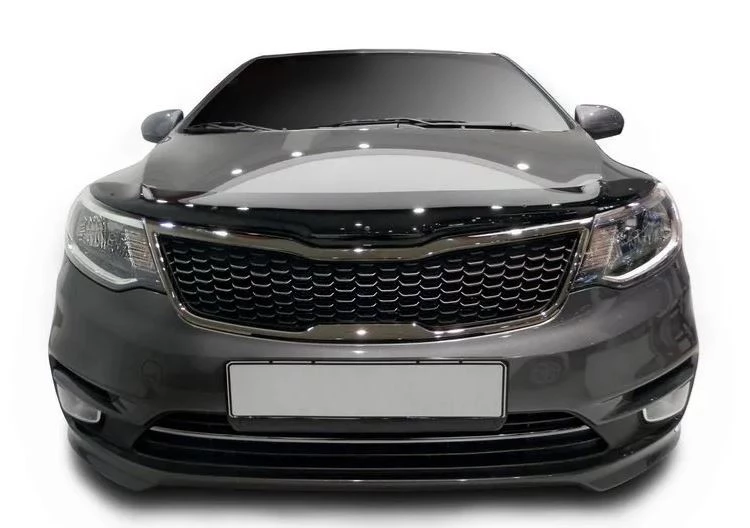 Дефлектор капота темный для Kia Rio III Рестайлинг