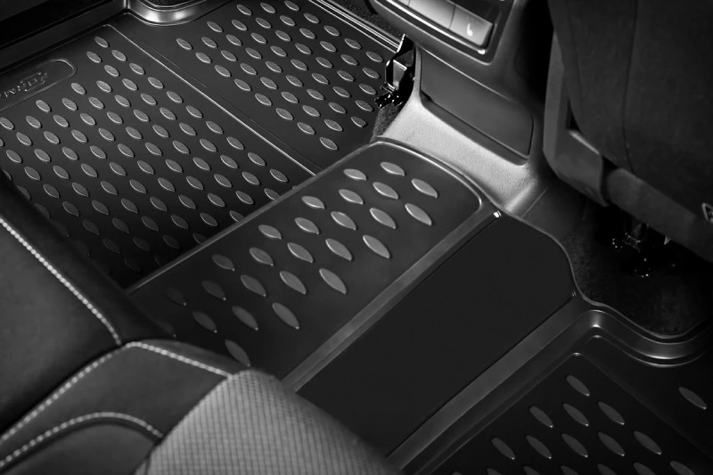 Коврики 3D в салон полиуретан 4шт для Ford Fiesta Mk6 Рестайлинг Черный FORMAT FORMAT.3D1658210k