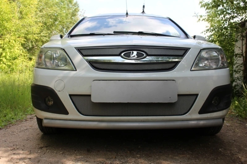 Защитная сетка радиатора верх 4 части для LADA (ВАЗ) Largus I Хром Стрелка 11 LLAR19.top.chrome