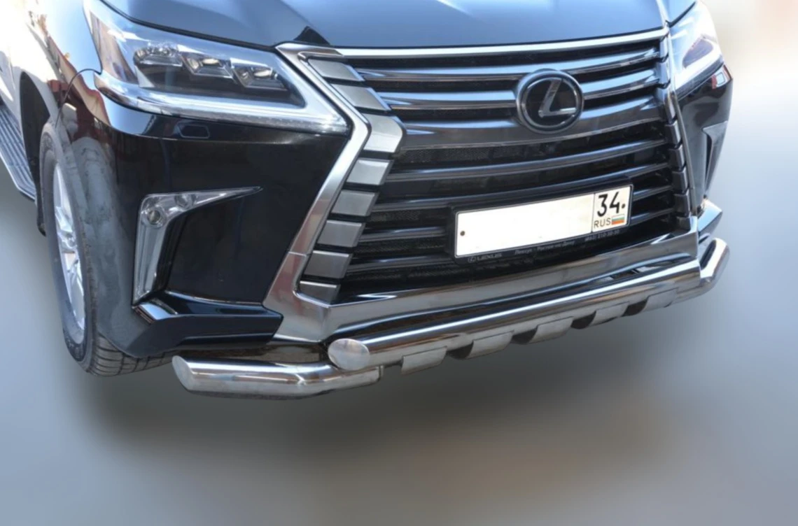 Защита переднего бампера G d76 мм для Lexus LX III Рестайлинг 2  Юко LLX.450.16.05