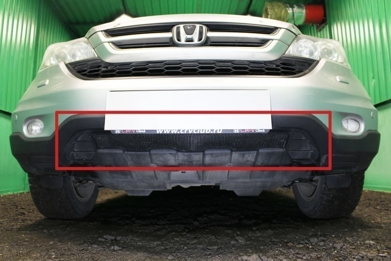 Защитная сетка радиатора для Honda CR-V III Рестайлинг Черный Стрелка 11 HCR-V3.black