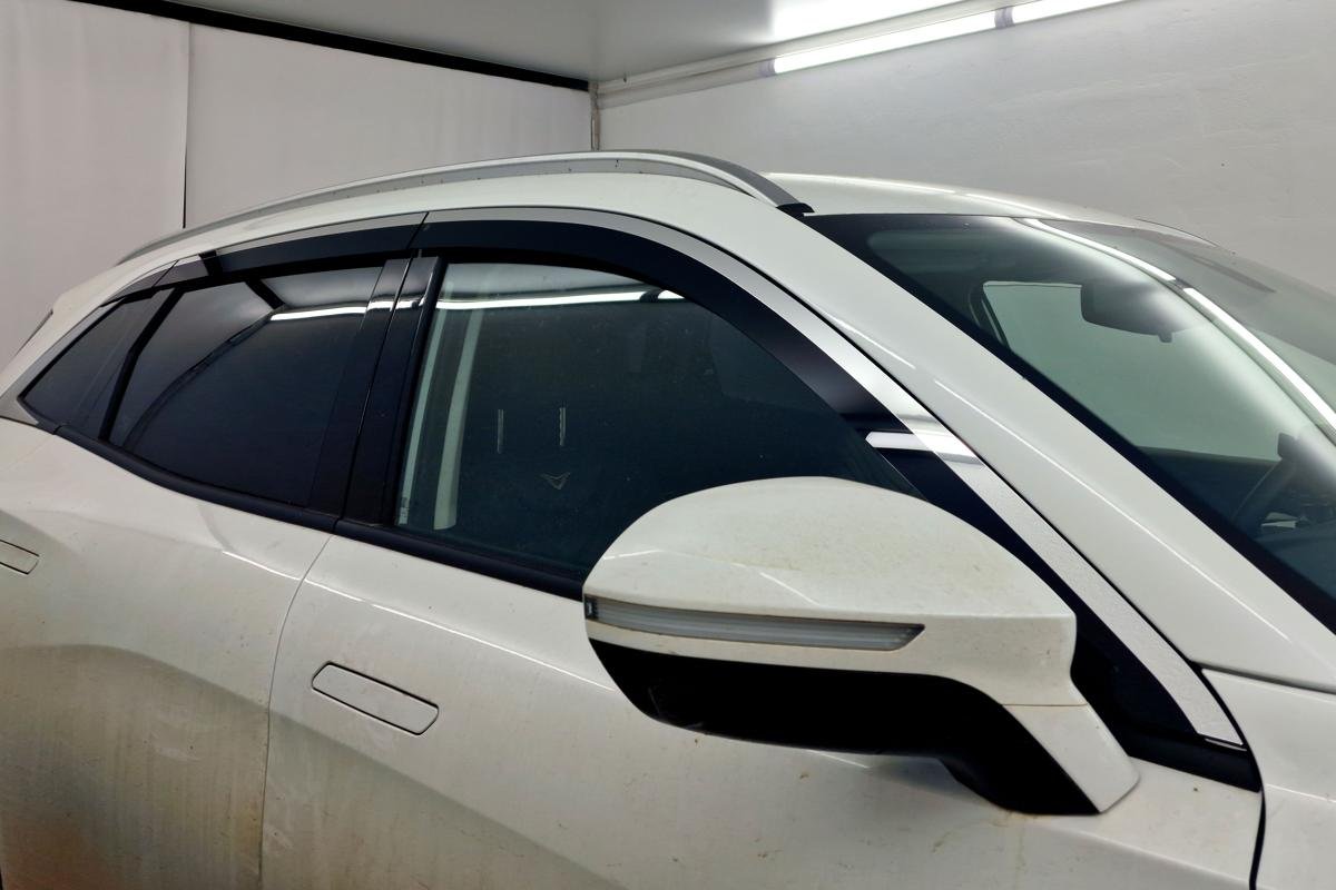 Дефлекторы окон 2D с хром накладками 6 шт. для Kaiyi X7 Kunlun I