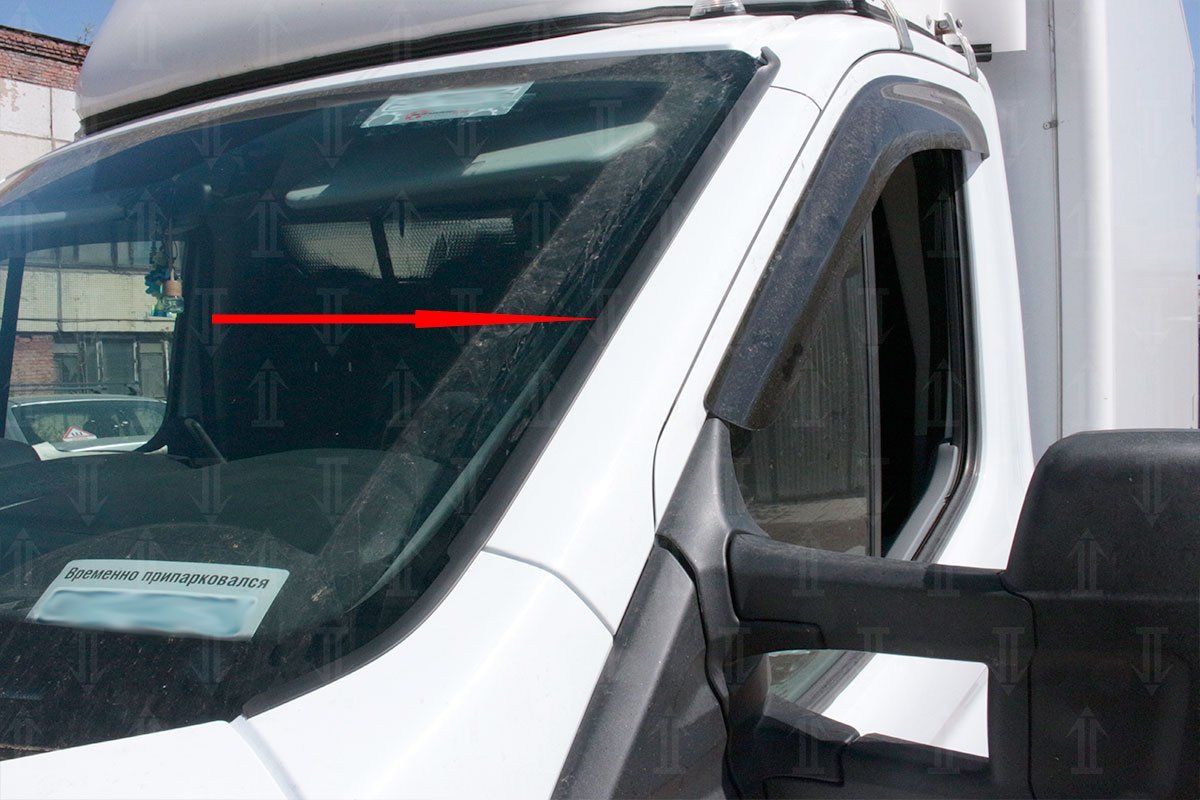 Дефлектор (водосток) лобового стекла для Ford Transit VII