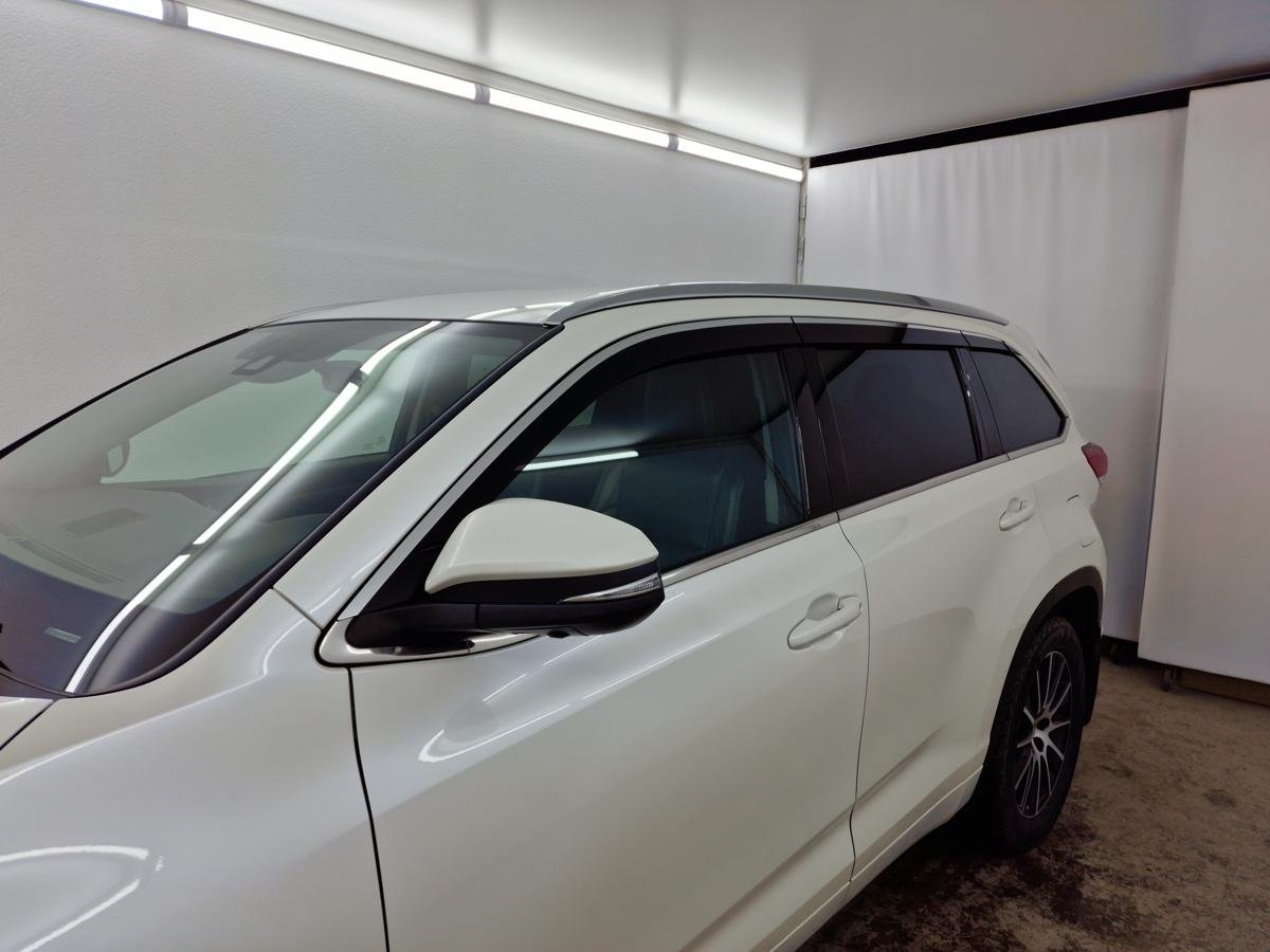 Дефлекторы окон 2D с хром накладками 6 шт. для Toyota Highlander III (U50) Рестайлинг
