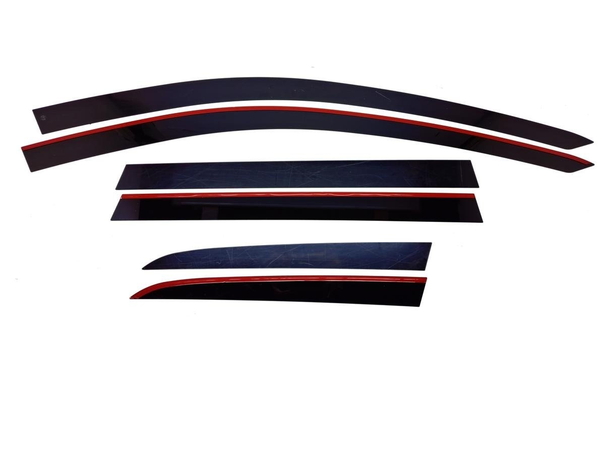 Дефлекторы окон 2D 6 шт. под наклоном для Volvo V60 II