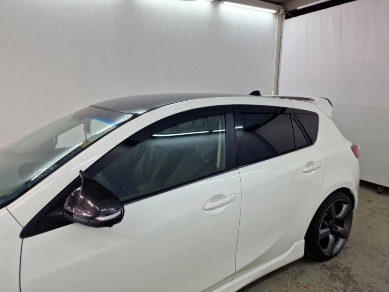 Дефлекторы окон 2D 6 шт (для кузова хэтчбек) для Mazda 3 II (BL) Рестайлинг Черные Стрелка 11 2D117-6.S11