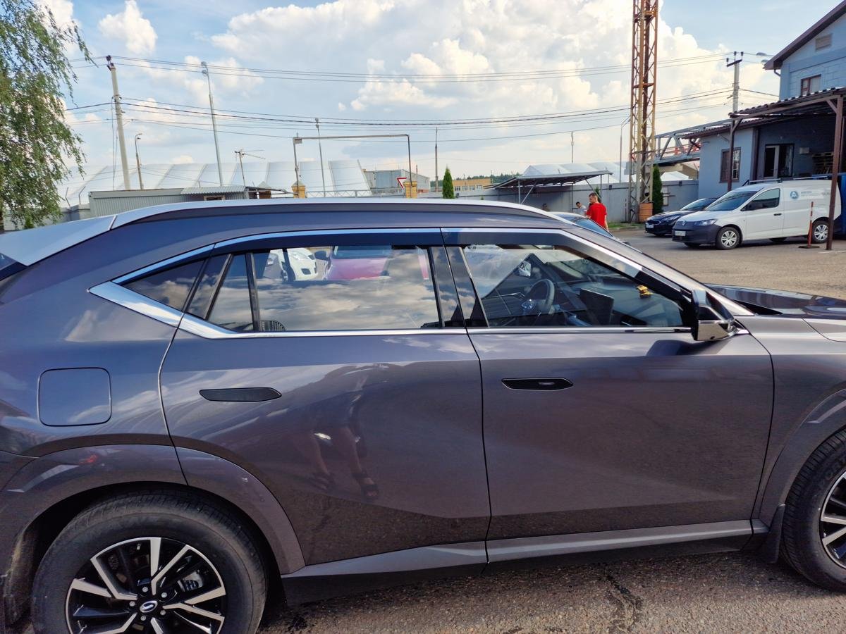 Дефлекторы окон 2D с хром накладками 6 шт. для GAC GS4 I