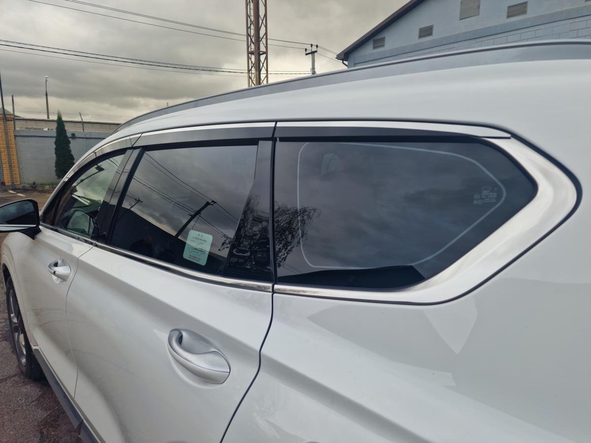 Дефлекторы окон с хром накладками 2D 6 шт для Hyundai Santa Fe IV Рестайлинг