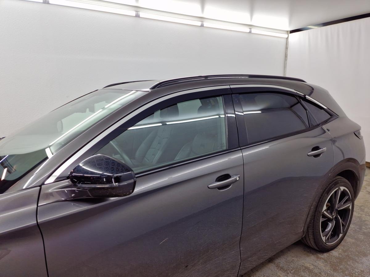 Дефлекторы окон 2D с хром накладками 6 шт. под наклоном для Citroen DS7 I Рестайлинг