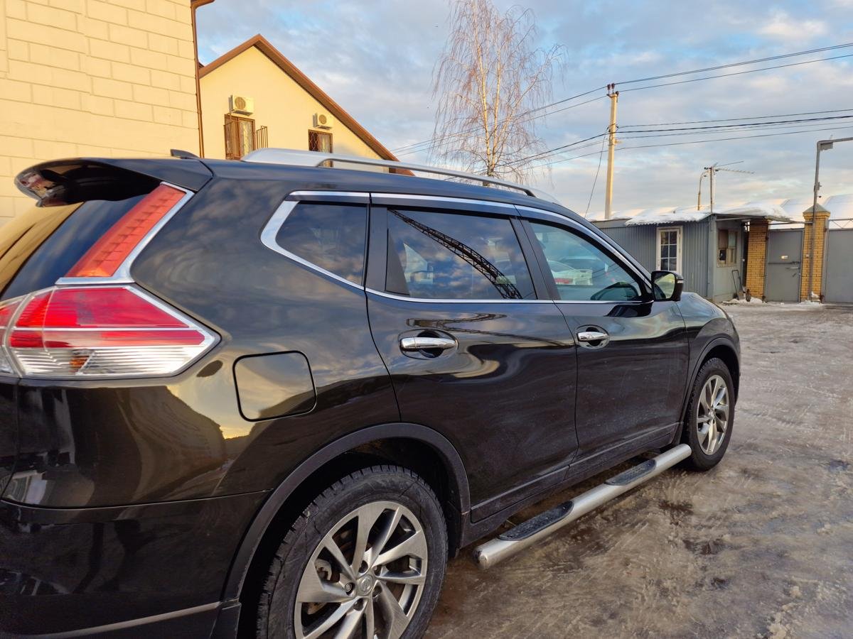 Дефлекторы окон с хром накладками 2D 6 шт для Nissan X-Trail III Рестайлинг