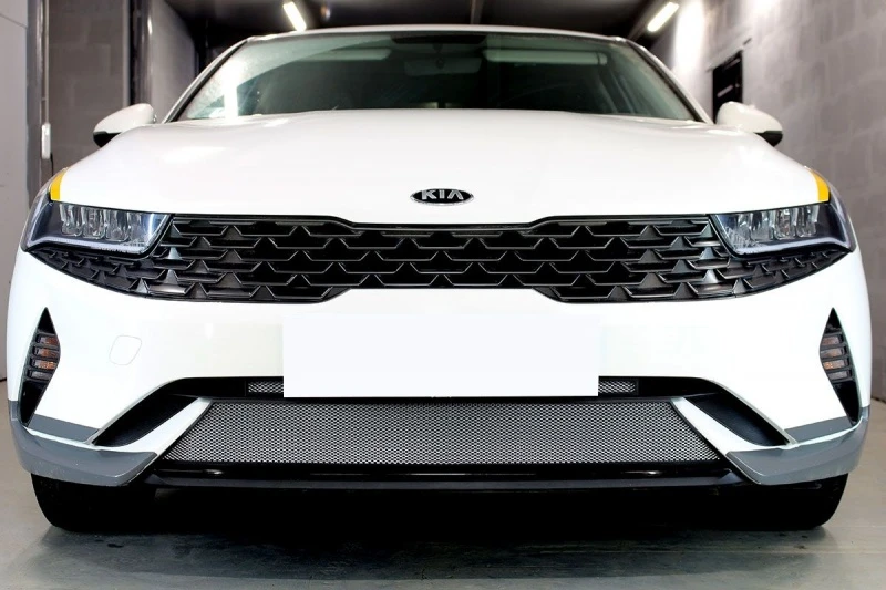 Защитная сетка радиатора для Kia K5 (DL3) III Хром Стрелка 11 KIAK520.chrome