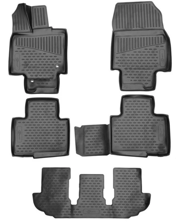 Коврики 3D в салон полиуретан 5шт для Toyota Highlander IV (U70)