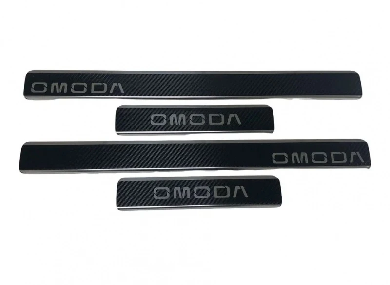 Накладки на пороги нержавеющая сталь под карбон 4шт. для Omoda C5 I  INOX INOX.OMO.C5.2022.CARBON
