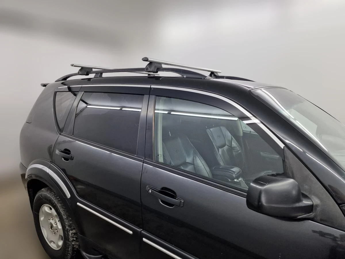 Дефлекторы окон 2D с хром накладками 6 шт. для SsangYong Rexton I Хром Стрелка 11 2D433-6C.S11