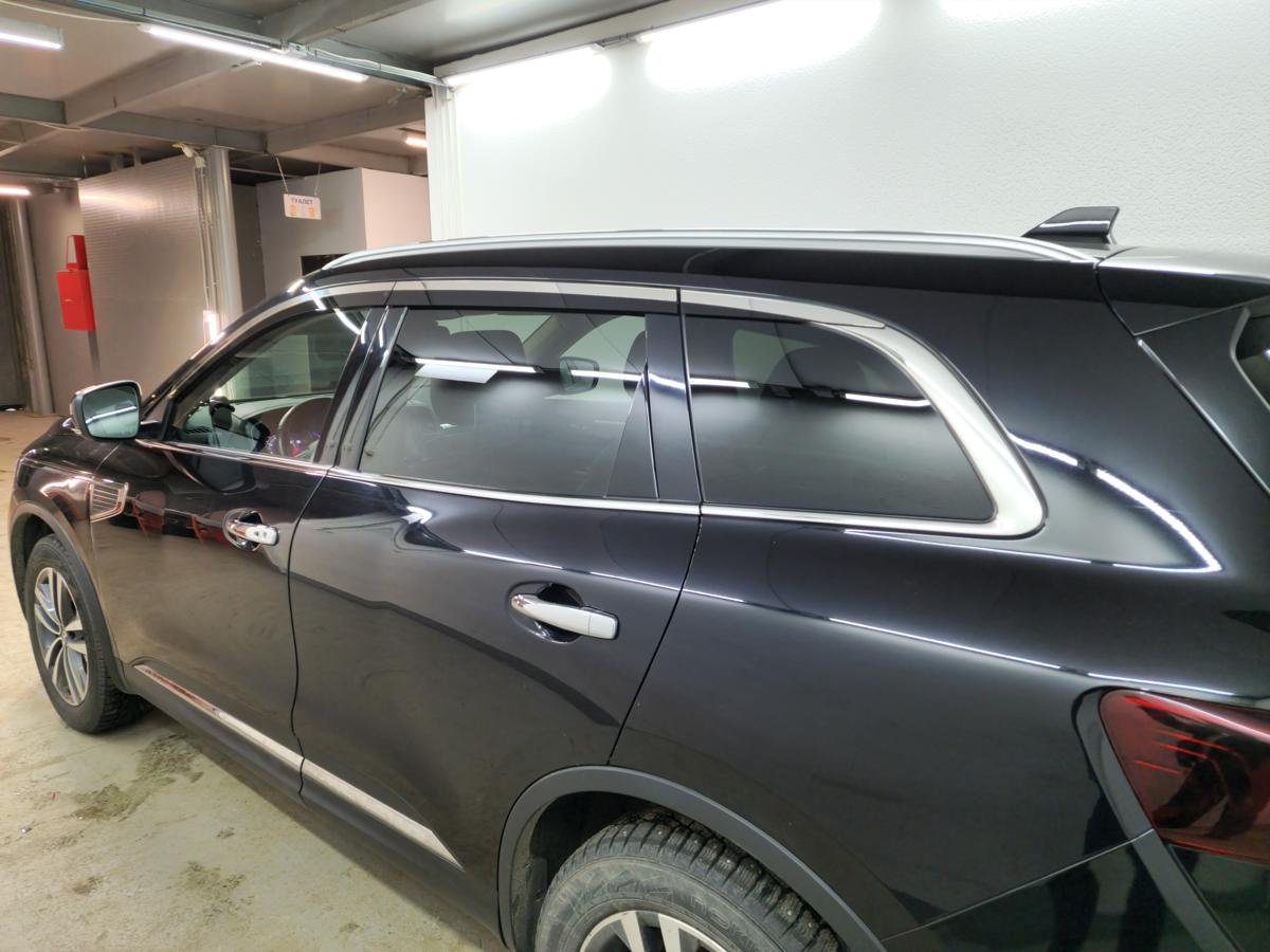 Дефлекторы окон с хром накладками 2D 6 шт для Renault Koleos II Рестайлинг (рынок Европы)