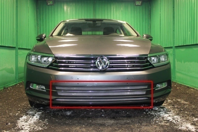 Защитная сетка радиатора 3 части для Volkswagen Passat B8 Хром Стрелка 11 WVB8.chrome