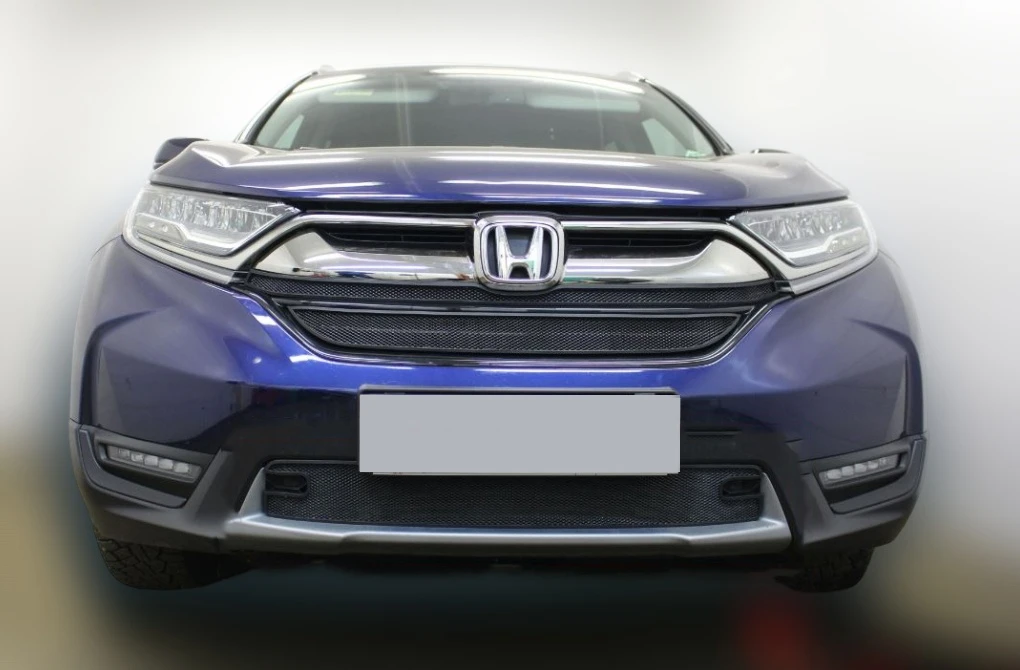 Комплект сеток black верх 2 части верх и низ с парктроником для Honda CR-V V Черный