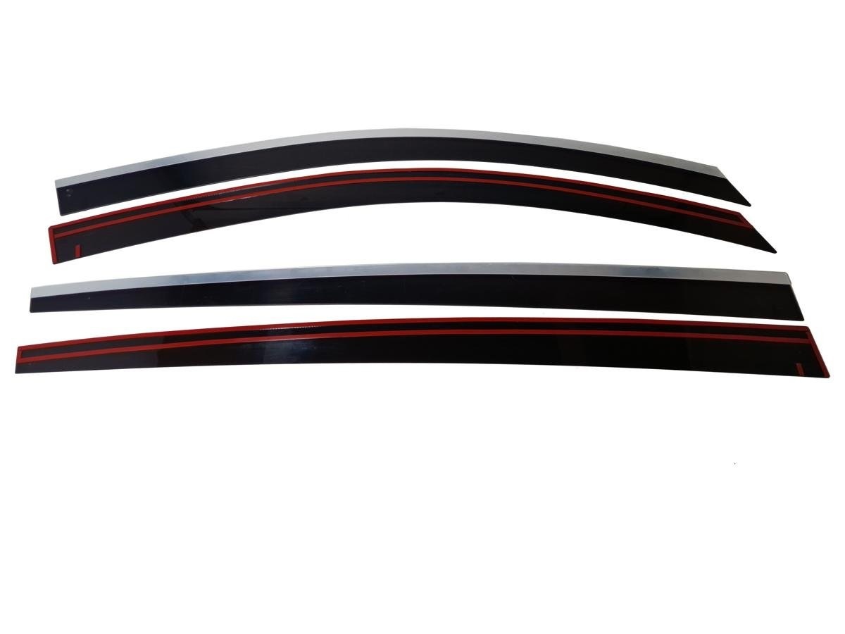 Дефлекторы окон с хром накладками 2D 4 шт для Kia Sportage III