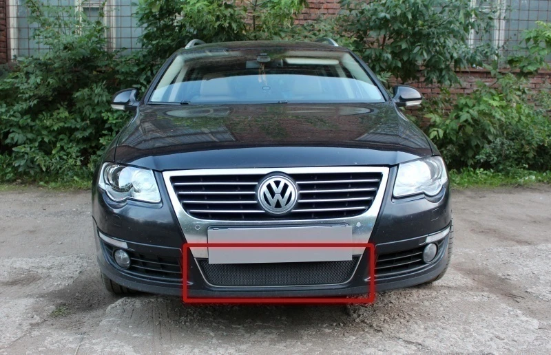 Защитная сетка радиатора для Volkswagen Passat B6 Черный Стрелка 11 VWB6.black