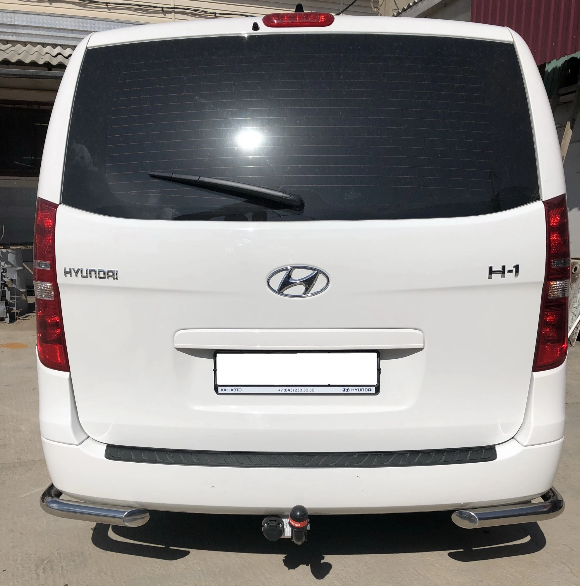 Защита заднего бампера угловая d60 мм для Hyundai Grand Starex I Рестайлинг 2  Юко HYGS.18.17