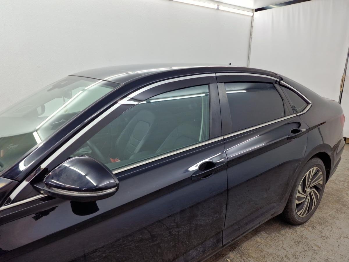 Дефлекторы окон 2D с хром накладками 6 шт. для Volkswagen Jetta VII Рестайлинг