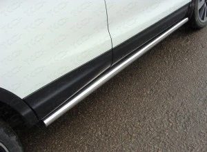Пороги труба 60,3 мм для Nissan Qashqai II  ТСС NISQASH14-07