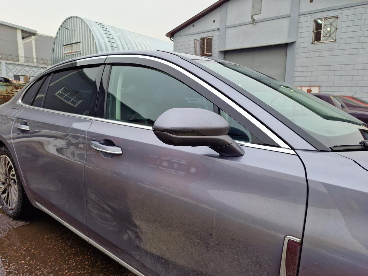 Дефлекторы окон с хром накладками 2D 6 шт для Hongqi H5 II