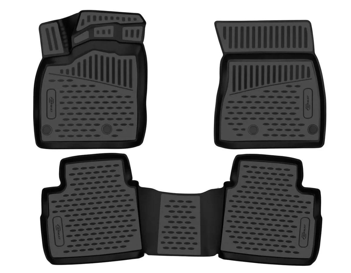 Коврики 3D в салон полиуретан 3 шт для Nissan Rogue III Черный