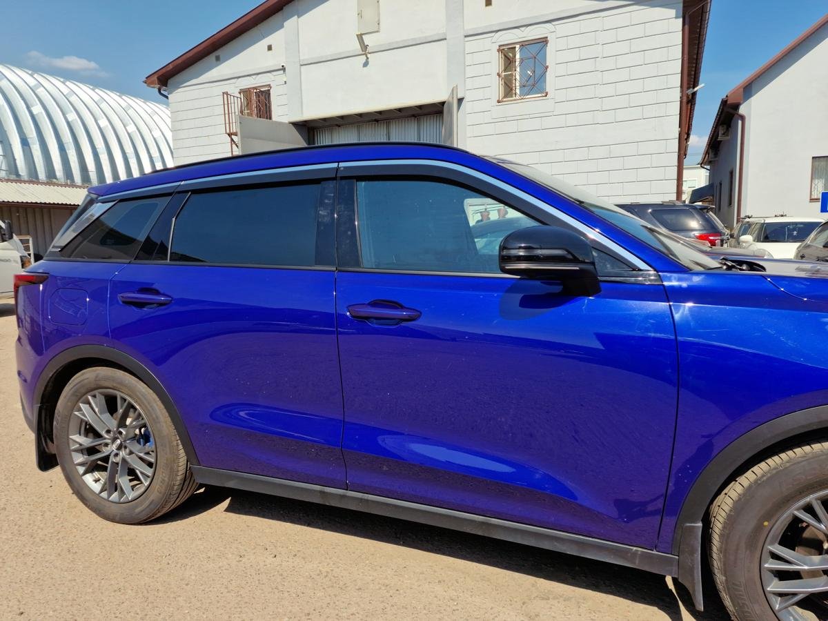 Дефлекторы окон с хром накладками 2D 6 шт для FAW Bestune T55