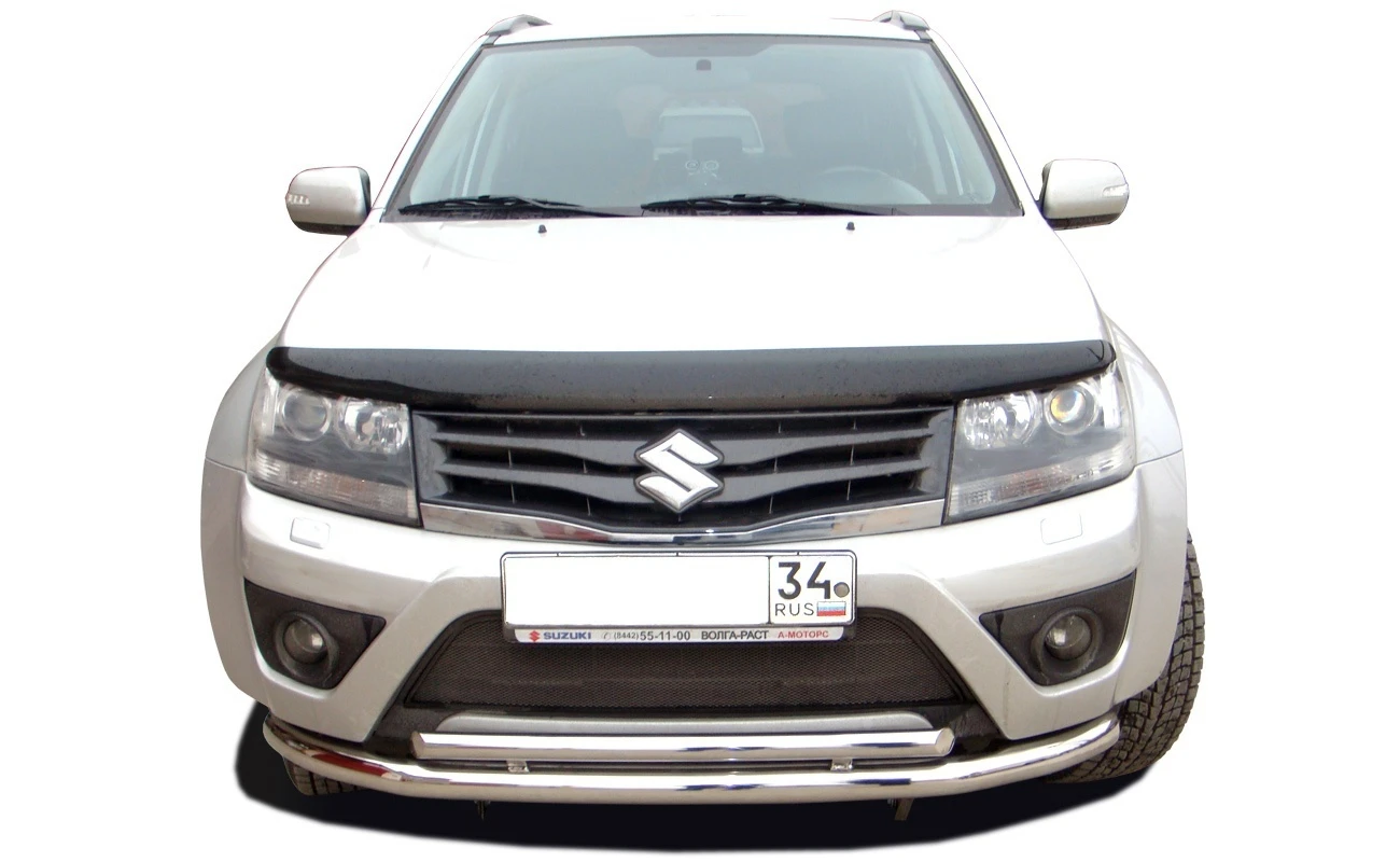Защита переднего бампера двойная d60/42 мм для Suzuki Grand Vitara III Рестайлинг 2  Юко SGV.13.04