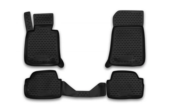Коврики 3D в салон полиуретан 4 шт для BMW 1 серии I (E81/E82/E87/E88) Черный Element NLC.05.03.210k