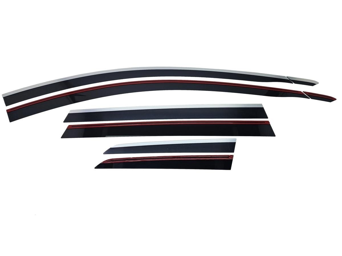 Дефлекторы окон с хром накладками 2D 8 шт для Haval H6