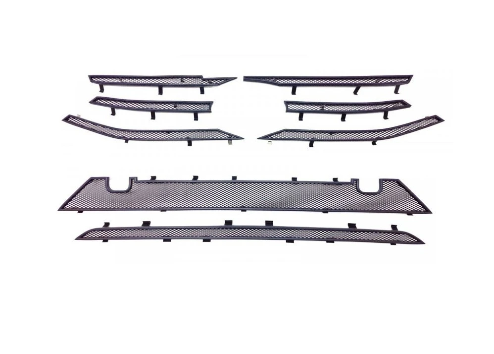 Комплект сеток black верх 6 частей и низ 2 части для LADA (ВАЗ) Vesta I Рестайлинг Черный