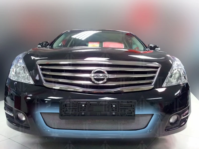Защитная сетка радиатора для Nissan Teana II Рестайлинг Хром Стрелка 11 NTEN.chrome