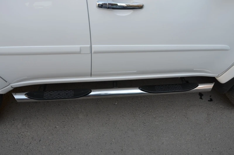 Пороги труба с проступью d76 мм для Mitsubishi Pajero Sport II  Юко MSPS.08.93