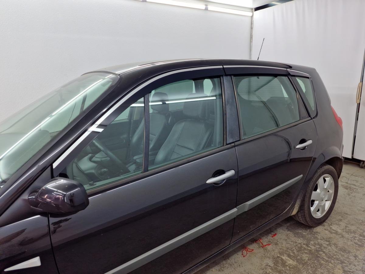 Дефлекторы окон 2D с хром накладками 6 шт. для Renault Scenic II