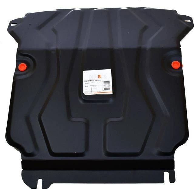 Защита радиатора и картера для Nissan Navara (Frontier) III (D40) Рестайлинг Черный Alfeco ALF1505ST