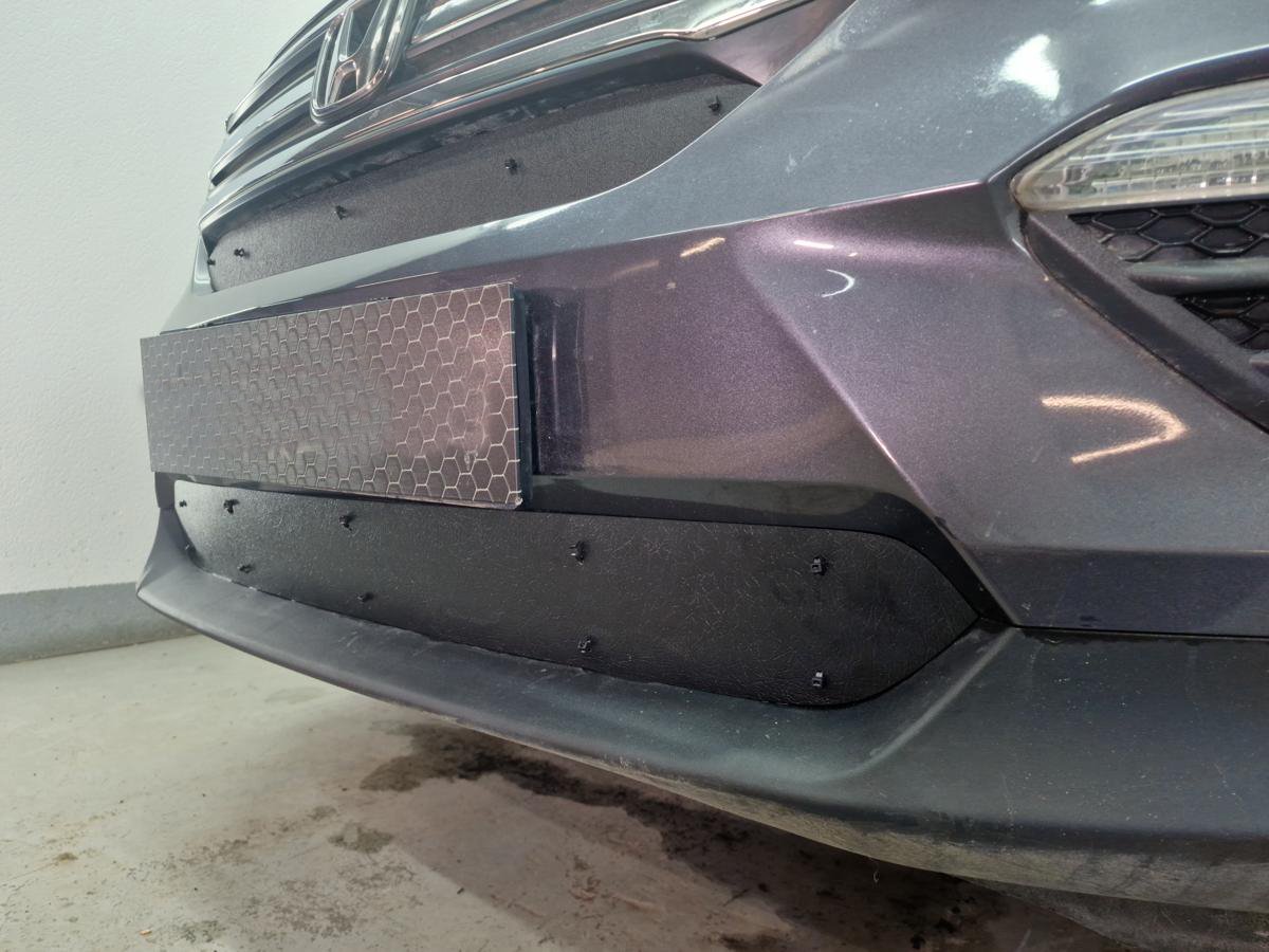 Зимняя заглушка радиатора на стяжке верх для Honda Pilot III