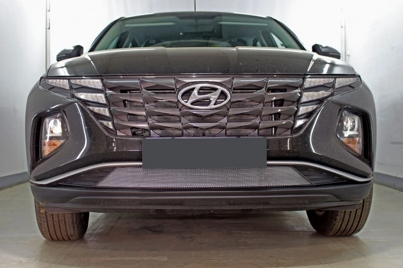 Защитная сетка радиатора низ для Hyundai Tucson IV Рестайлинг Хром Стрелка 11 HTUS23.chrome