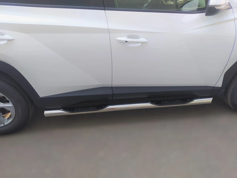 Пороги труба с проступью d76 мм для Hyundai Tucson IV  Юко HTUC.21.93
