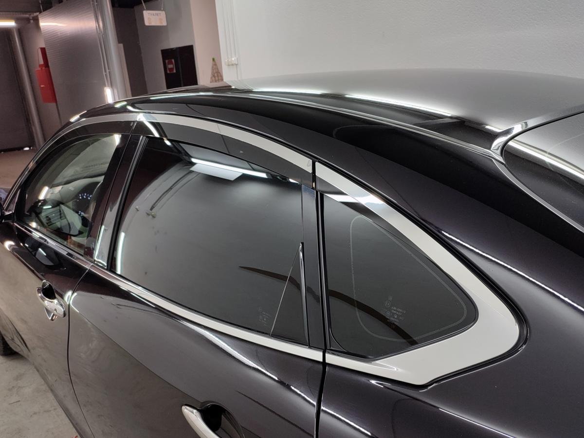 Дефлекторы окон с хром накладками 2D 6 шт для Infiniti Q70 I Рестайлинг