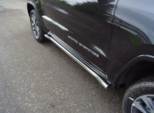 Пороги труба 60,3 мм для Jeep Grand Cherokee IV (WK2) Рестайлинг 2  ТСС GRCHER17-20