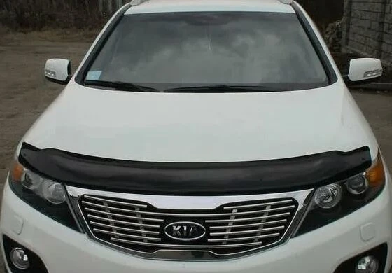 Дефлектор капота темный для Kia Sorento II Рестайлинг  SIM NLD.SKISOR0912