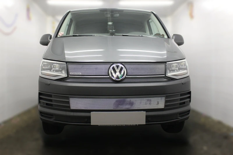 Комплект сеток chrome верх 4 части верх и низ для Volkswagen Multivan T6 Хром Стрелка 11 WVT6TL.top.chrome-WVT6TL.bot.chrome