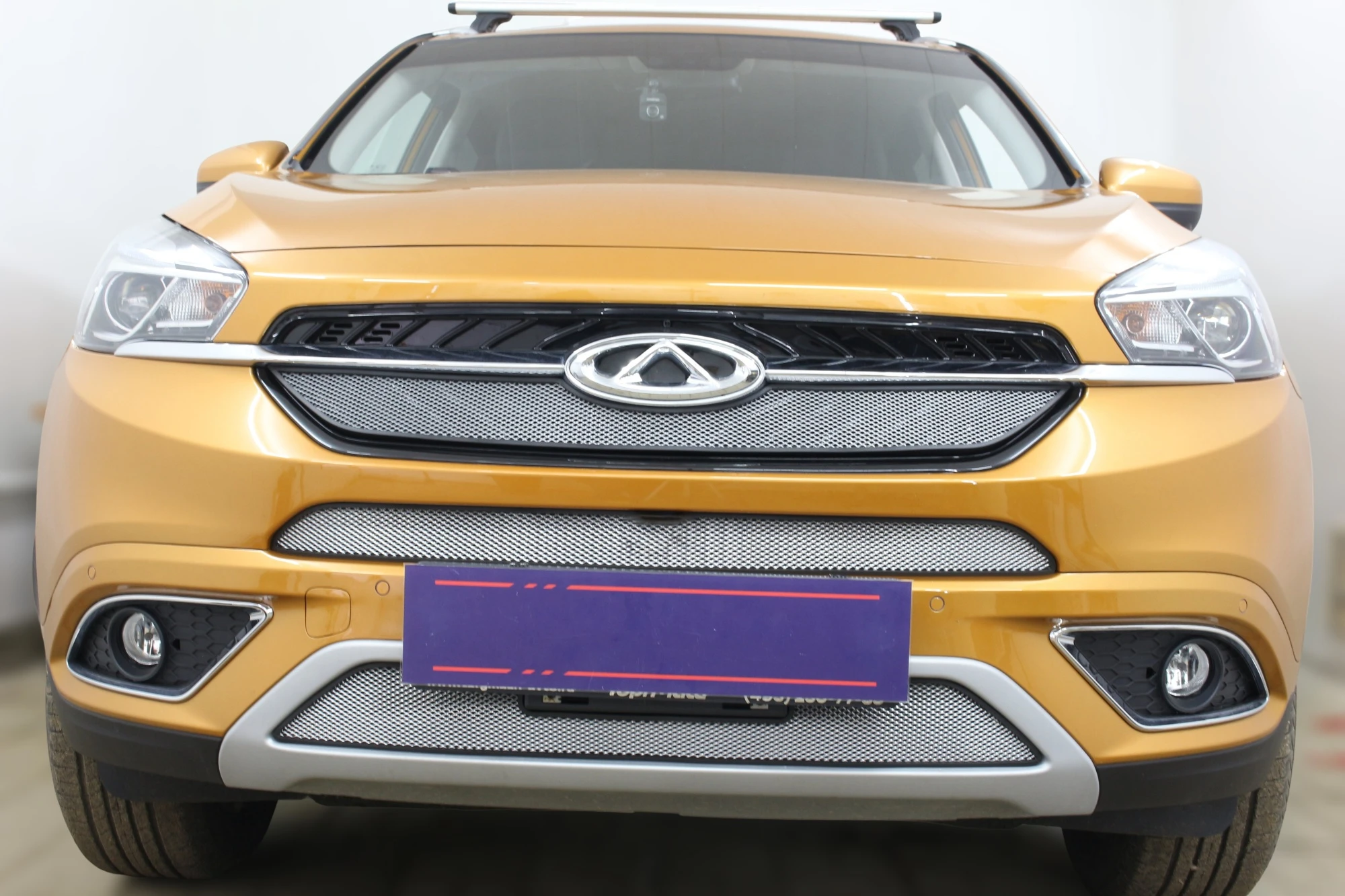 Комплект сеток chrome верх, низ и центр для Chery Tiggo 7 I